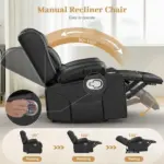 Solric Recliner Sofa Black (1)