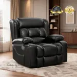 Solric Recliner Sofa Black