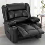 Solric Recliner Sofa Black (2)