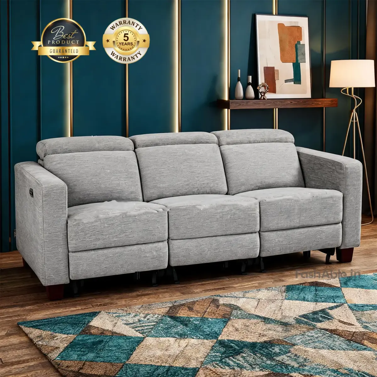 Varesto Recliner Sofa Grey