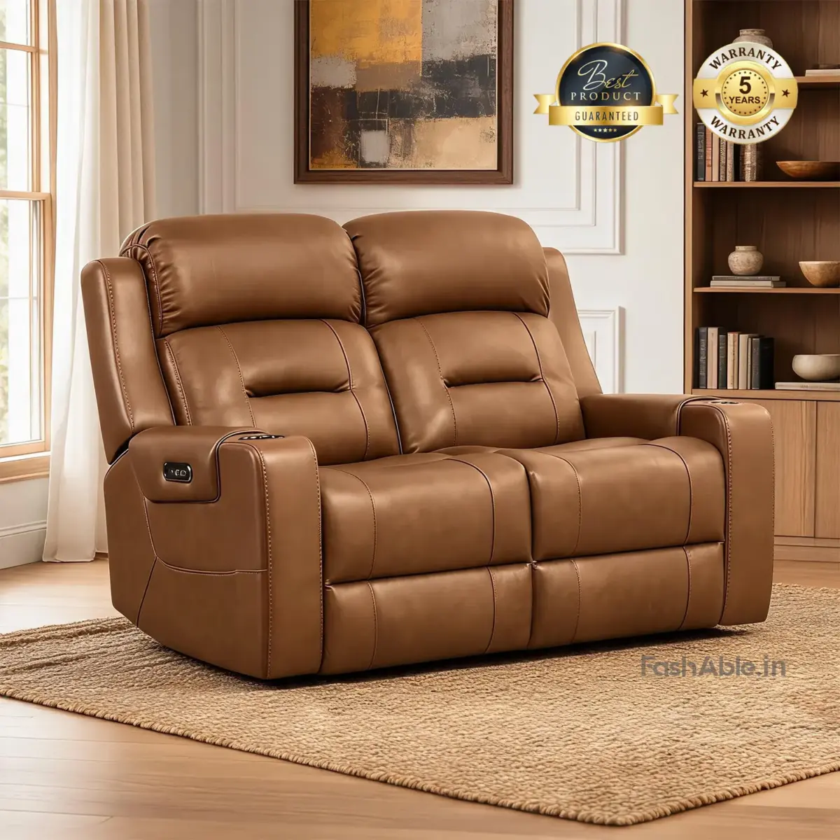 Velqen Recliner Brown (1)