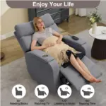 Velrast Recliner Sofa Grey (2)
