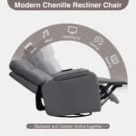 Velrast Recliner Sofa Grey (4)
