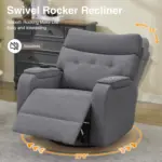 Velrast Recliner Sofa Grey (5)