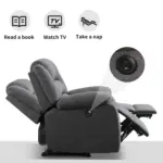 Velzo Recliner Sofa Grey (3)