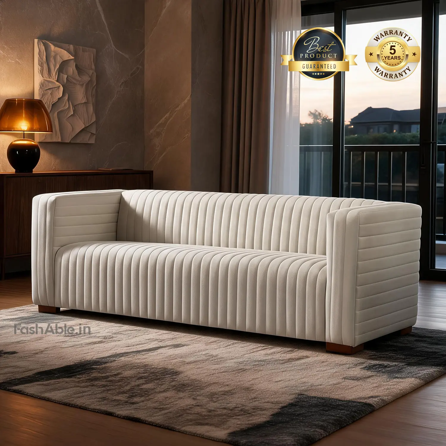 Brizak Sofa Ivory 2S Brizak Sofa Ivory 2S