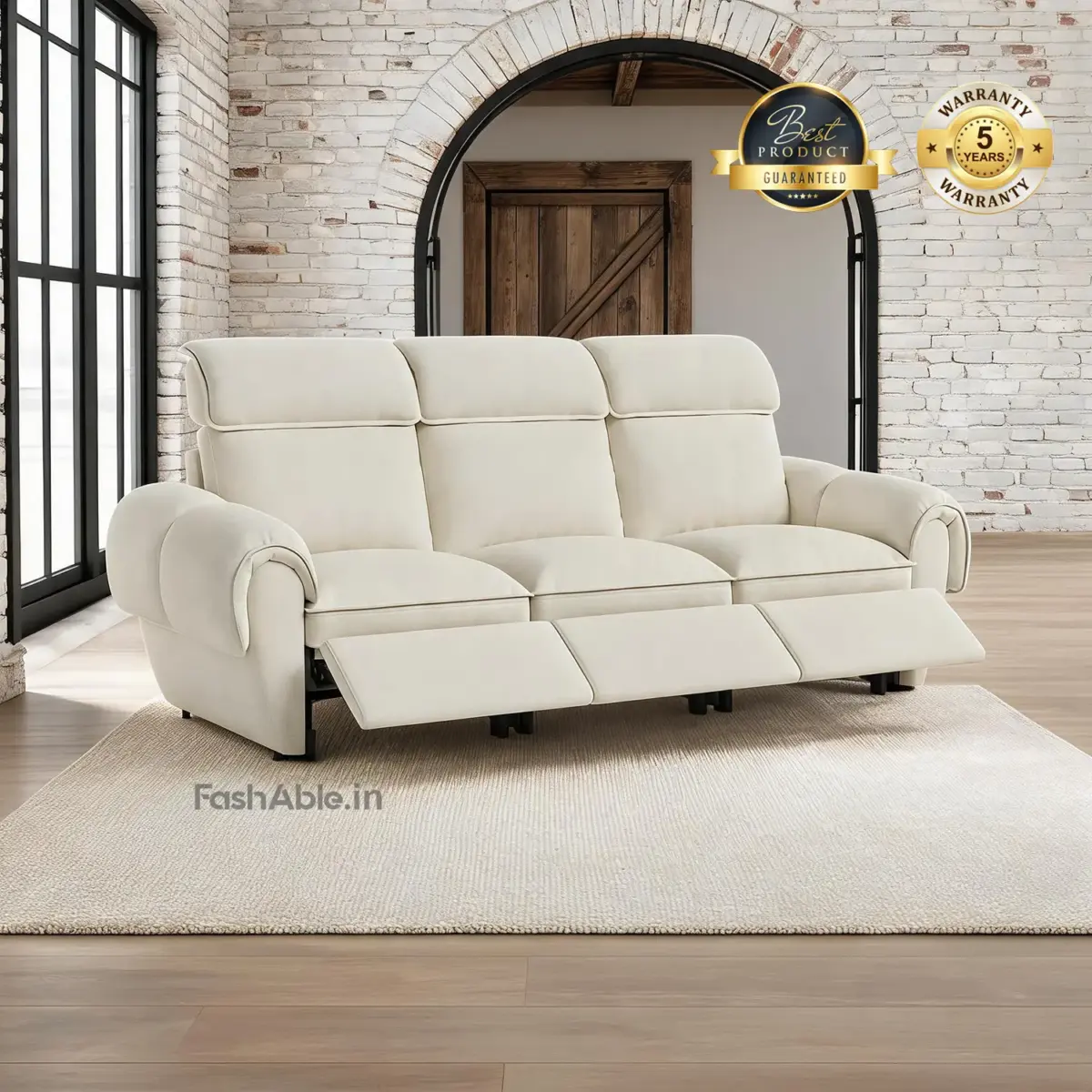 Calixa Recliners Ivory 3S