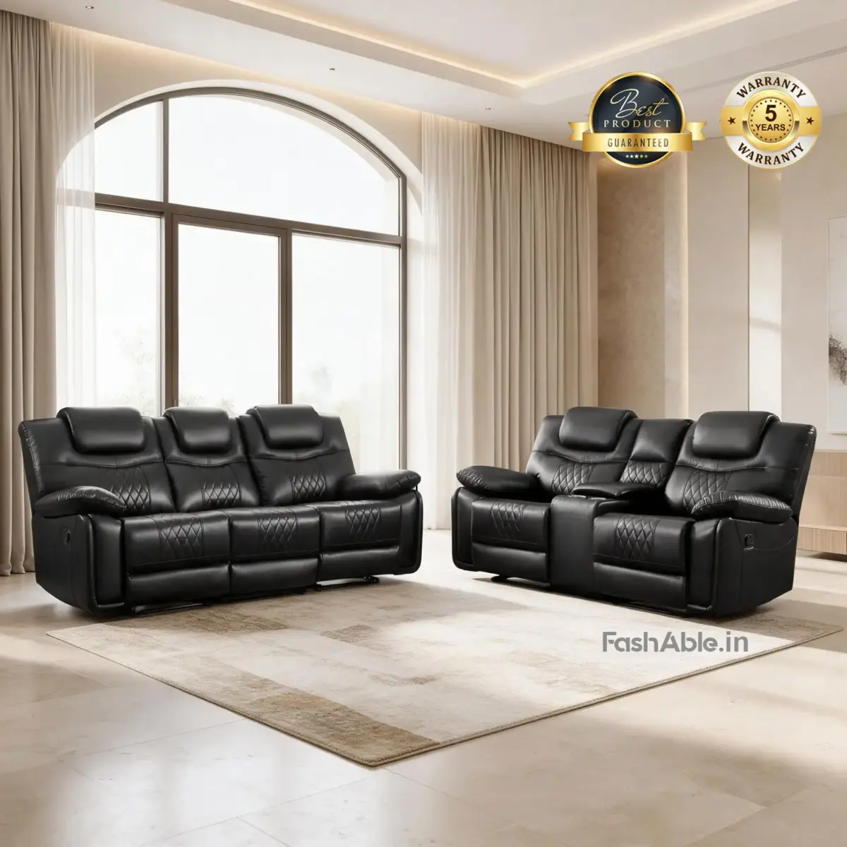 Chesfo Recliner Sofa Black