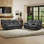 Chesfo Recliner Sofa Black (6)