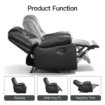 Chesfo Recliner Sofa Blk (1)