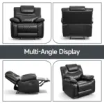 Chesfo Recliner Sofa Blk (3)