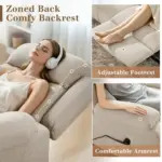 Denvell Recliner Sofa Beige (3)