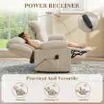 Denvell Recliner Sofa Beige (4)