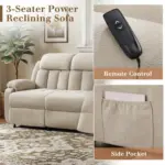 Denvell Recliner Sofa Beige (5)