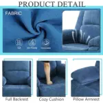 Duresto Recliner Sofa Blue (4)