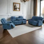 Duresto Recliner Sofa Blue (5)