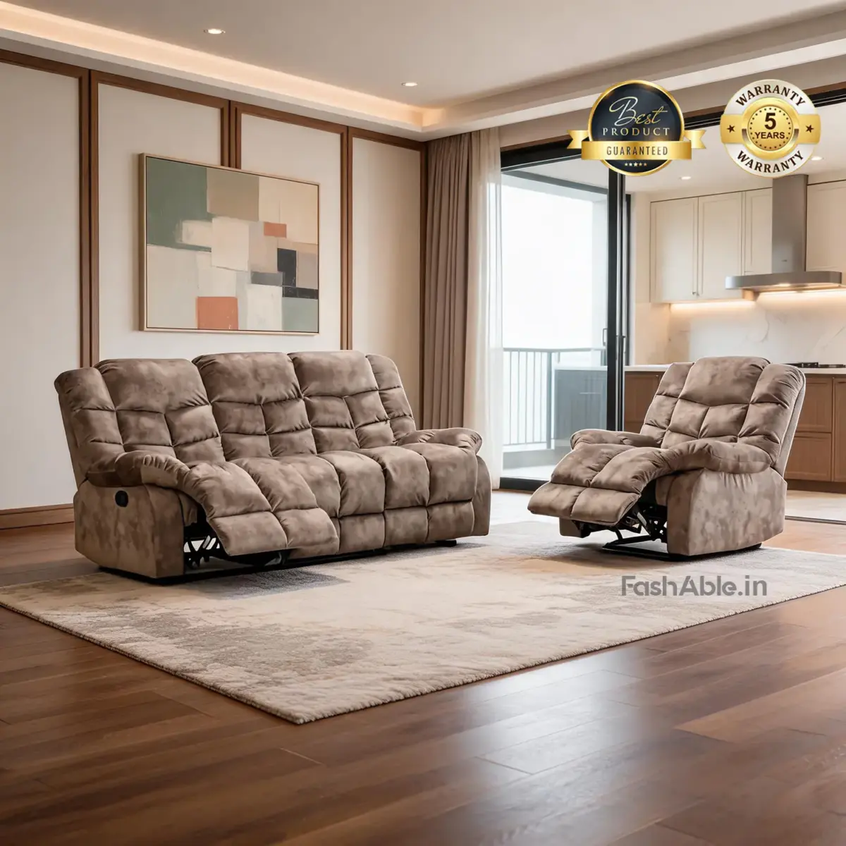 Fairzen Recliner Manual Brown (1)