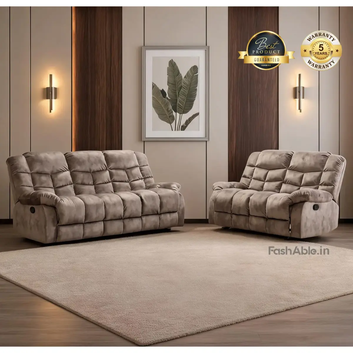 Fairzen Recliner Sofa Brown (1)