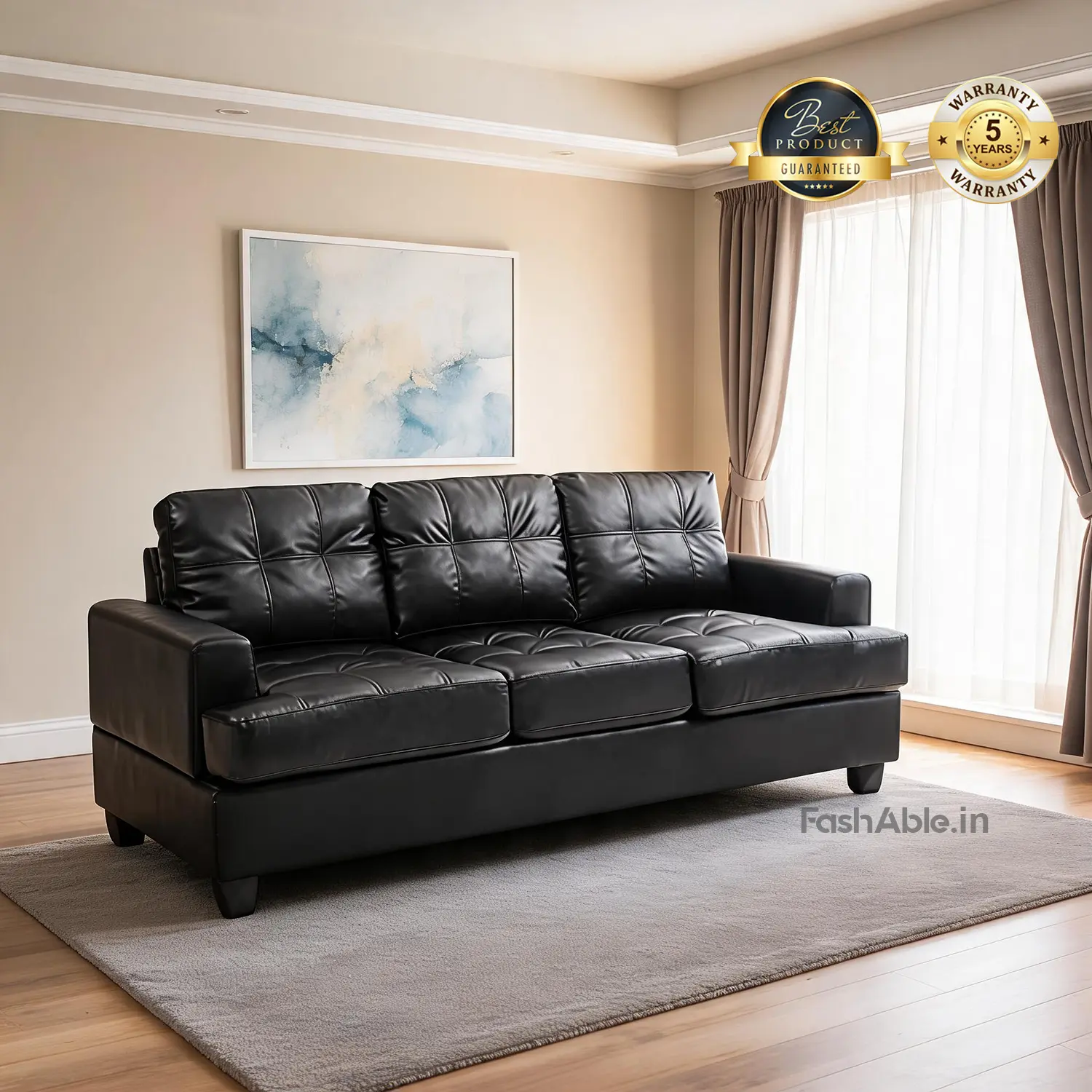 Fayric Sofa Black Fayric Sofa Black