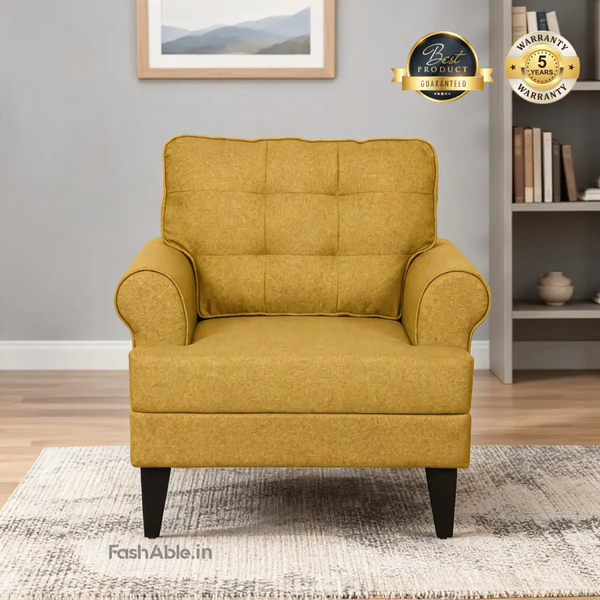 Frelio Sofa Yellow 1S (1)