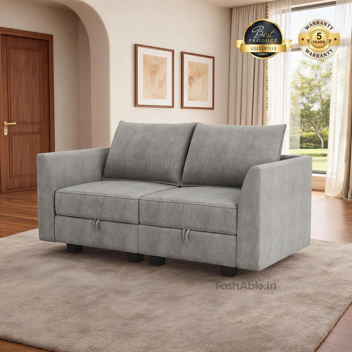 Glowris Sofa LGrey Glowris Sofa LGrey