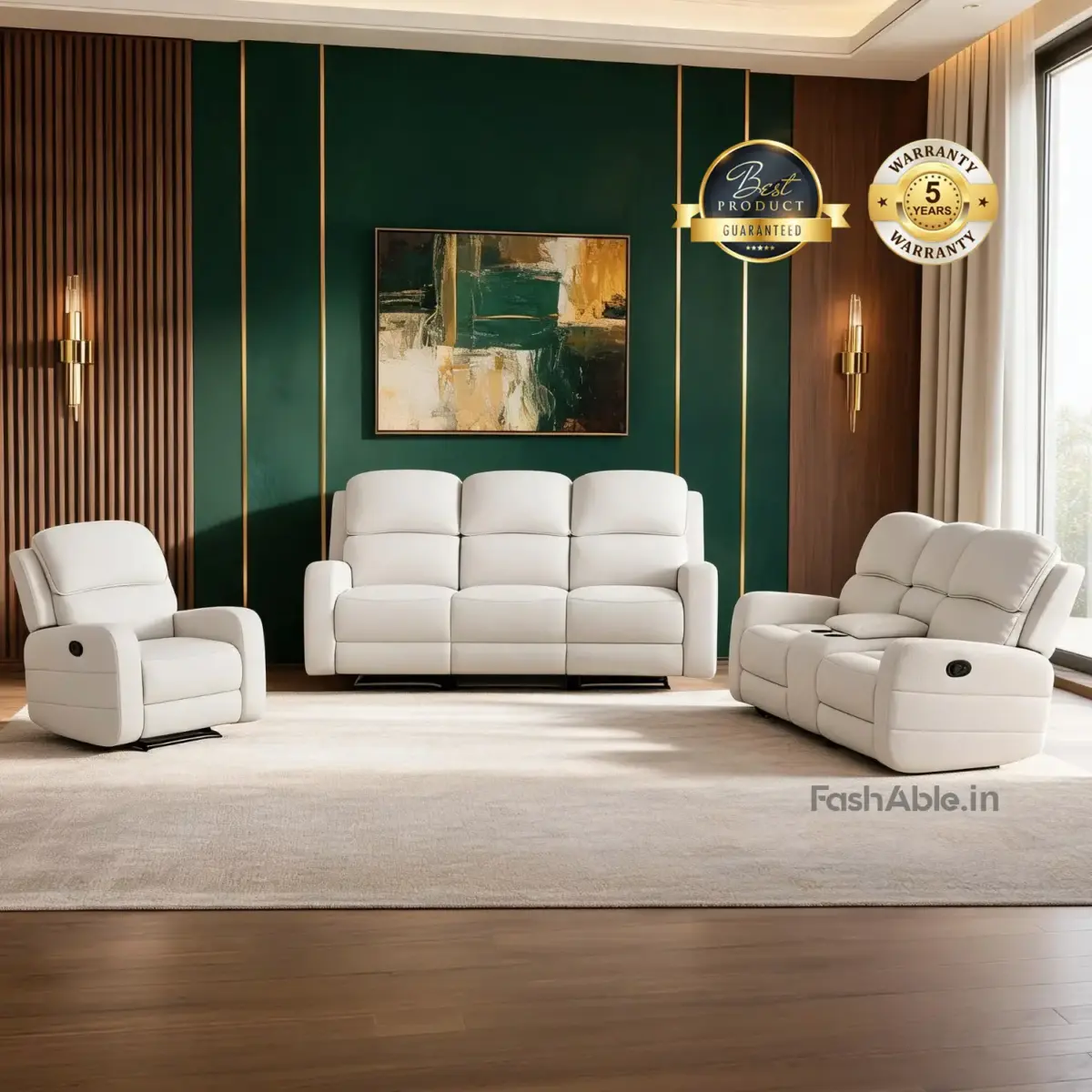 Havrest Recliner Sofa LBeige (6)