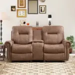 Healyon Recliner Sofa Brown (2)