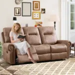 Healyon Recliner Sofa Brown (20)