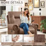 Healyon Recliner Sofa Brown (21)
