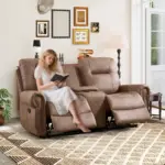 Healyon Recliner Sofa Brown (7)