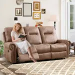 Healyon Recliner Sofa Brown (8)