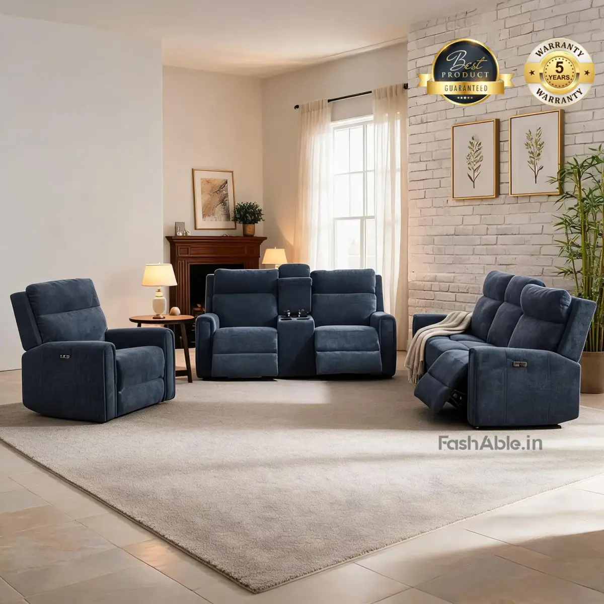 Hervin Recliner Blue (1)