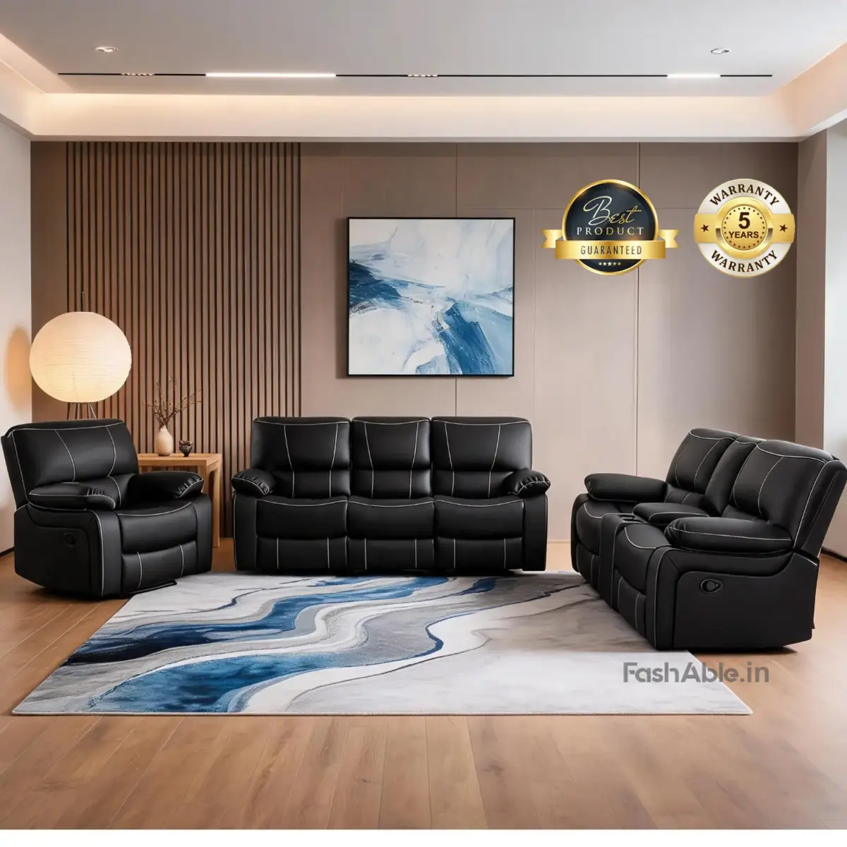 Kingsley Recliner Sofa Black