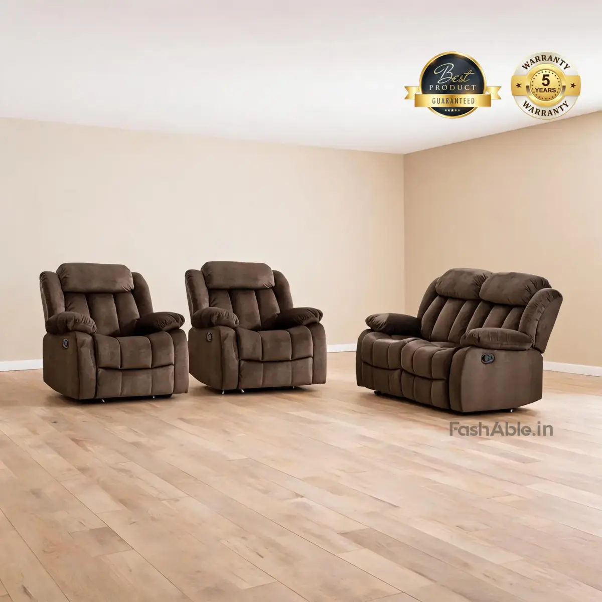 LaidBackRecliner Sofa Brown (1)