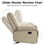 Lervin Recliner Sofa Beige (1)