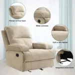 Lervin Recliner Sofa Beige (5)