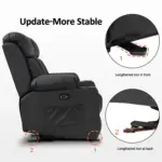Melfar Recliner Sofa Black (5)