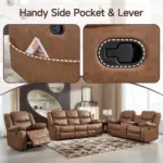 Nestrel Recliner Sofa Brown (3)
