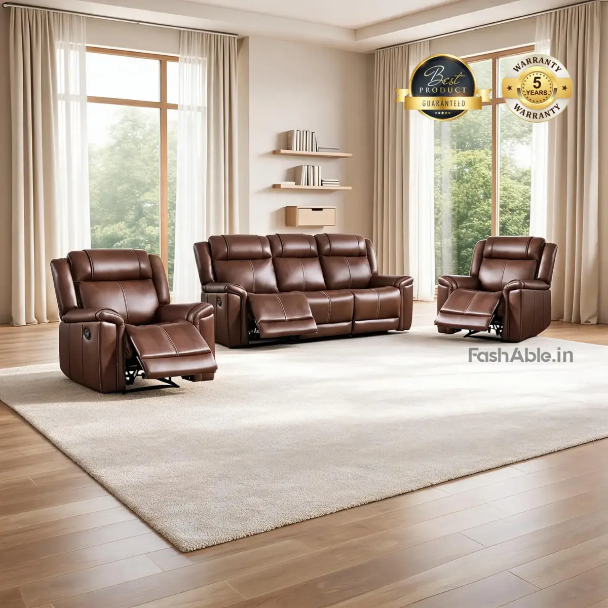 Pelsor Recliner Sofa Brown