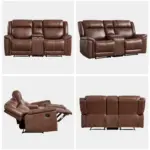 Pelsor Recliner Sofa Brown (3)