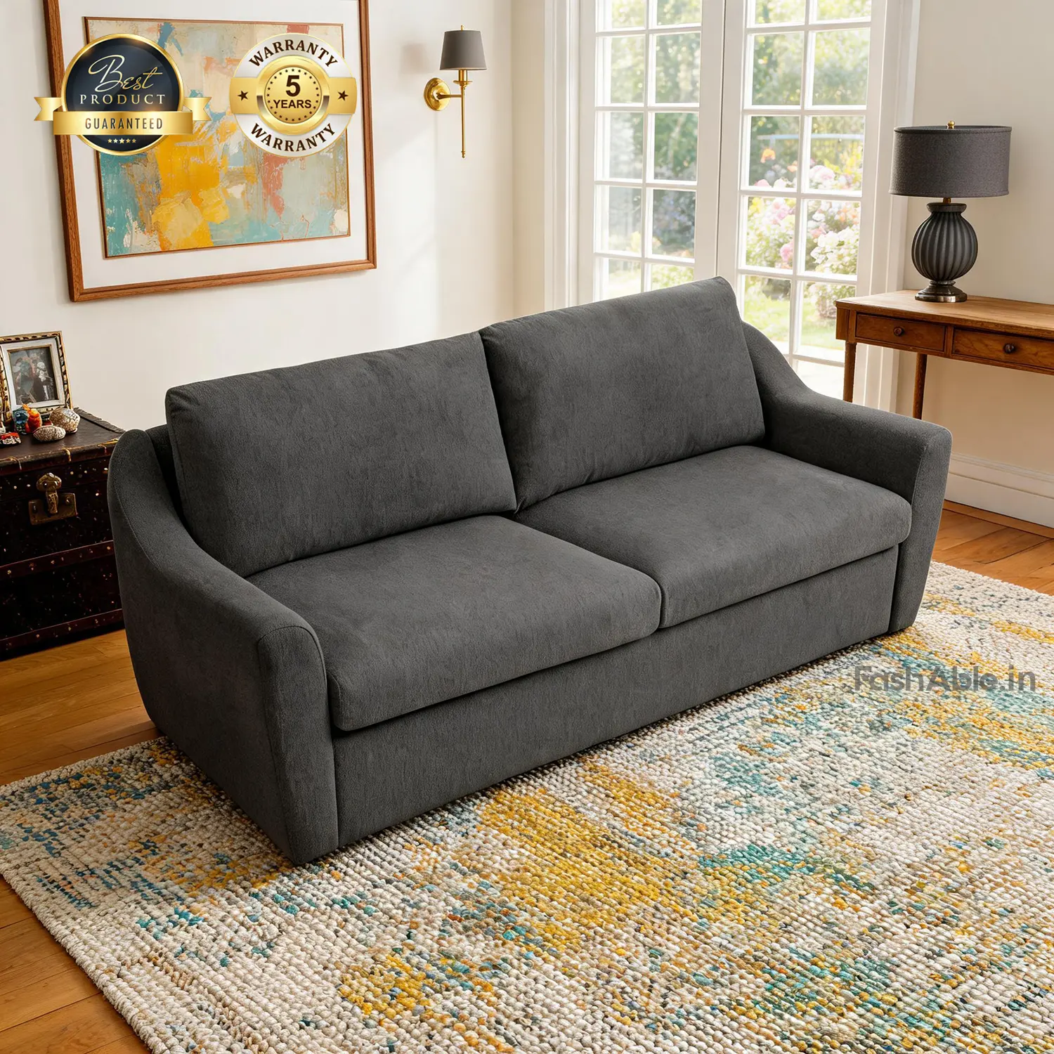 Riverton Sofa DGrey 3S Riverton Sofa DGrey 3S
