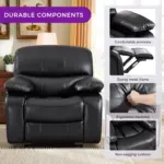 Roltin Recliner Sofa Black (10)