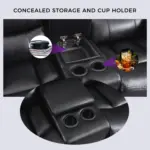 Roltin Recliner Sofa Black (5)