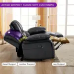 Roltin Recliner Sofa Black (6)