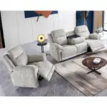 Sofina Recliner Sofa LGrey (1)