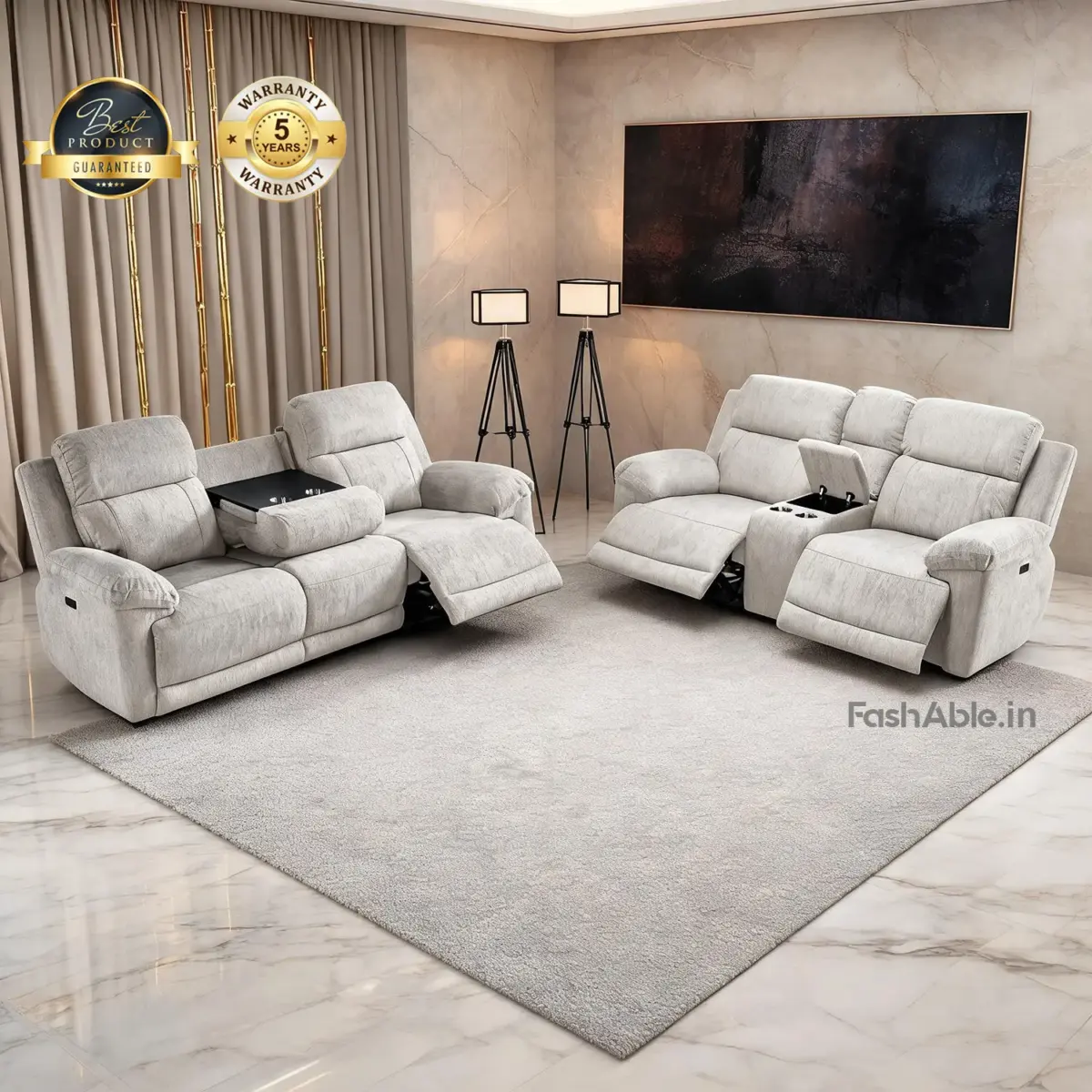 Sofina Recliner Sofa LGrey