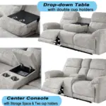 Sofina Recliner Sofa LGrey (5