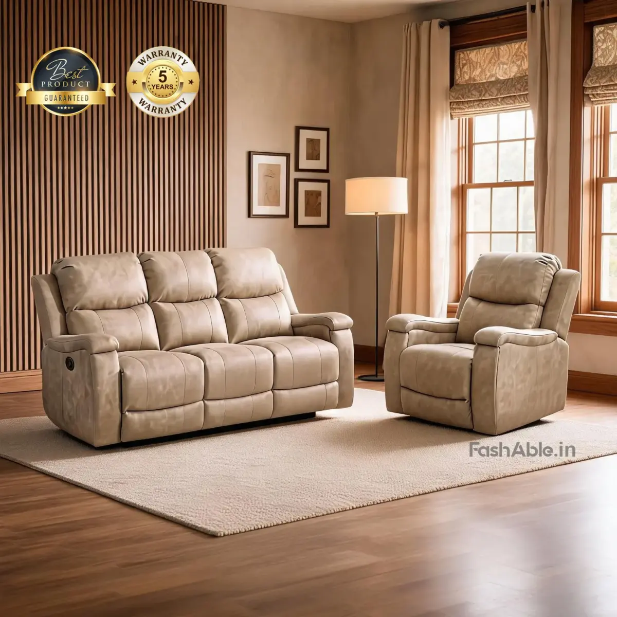 Solrest Recliner Sofa Beige