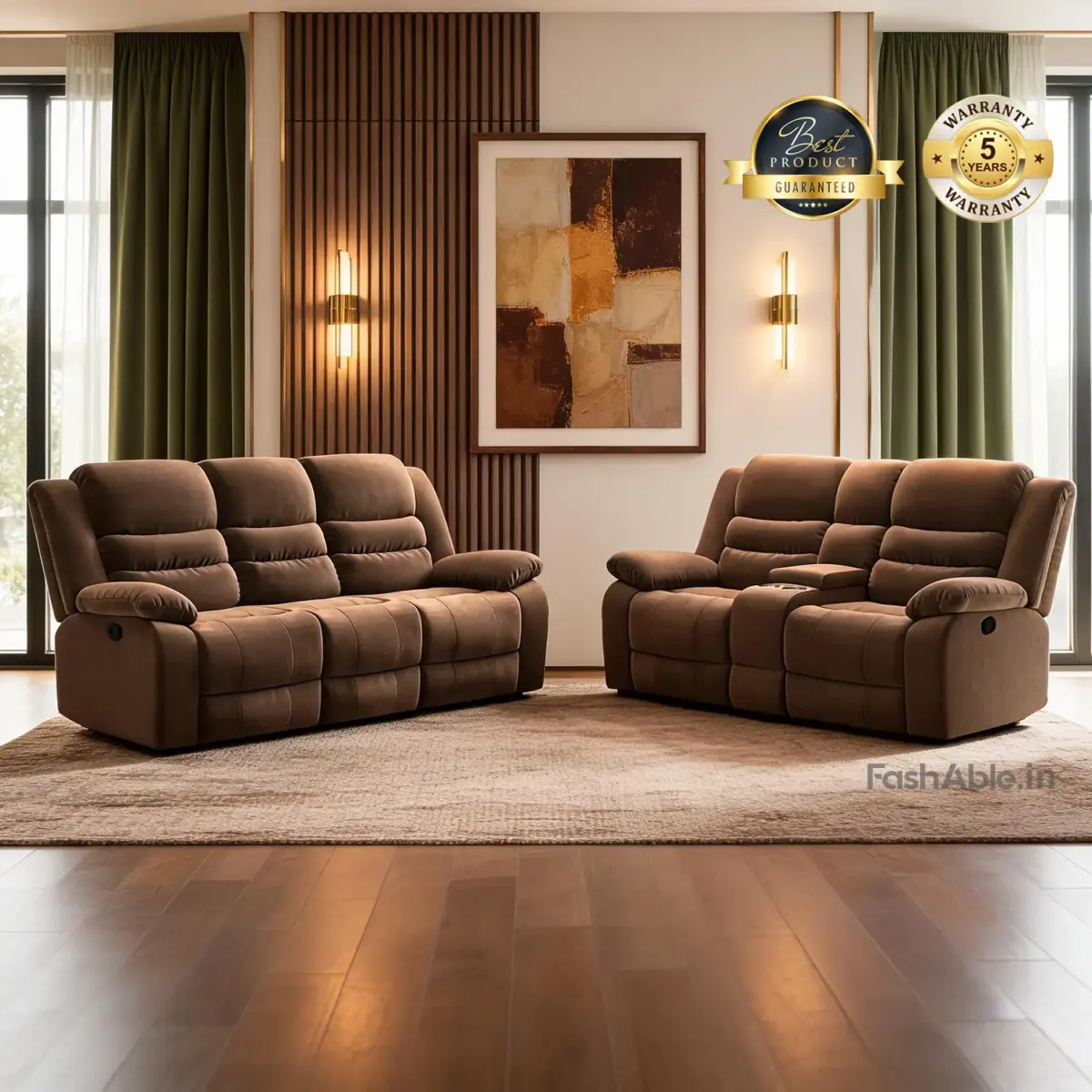 Tervan Recliner Sofa Brown