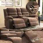 Tervan Recliner Sofa Brown (3)